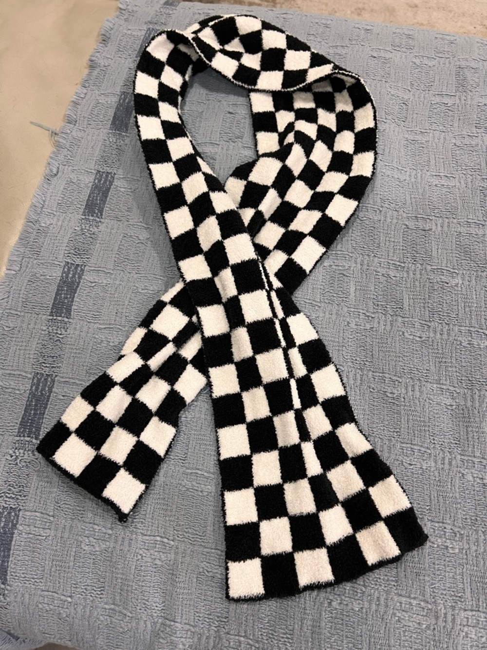 Black & White Checkerboard Scarf